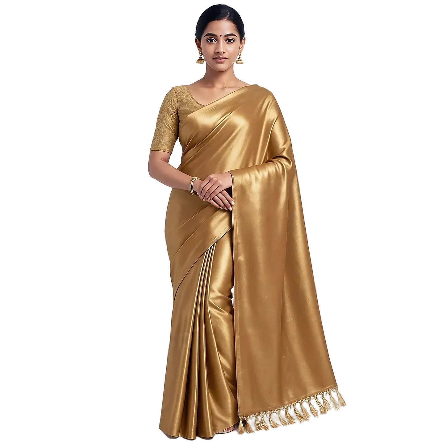 Women's Satin Silk Saree with Unstitched Embroidered Net Blouse Piece | Soft & Shiny Fabric | Ethnic Party & Festive Saree for Wedding & Special Occasions