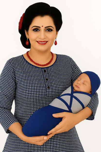 Maternity Feeding Kurta for Women | Cotton Blend Nursing Dress with Concealed Vertical Zippers for Easy Breastfeeding | Comfortable and Stylish Pregnancy Wear - XL & XXL