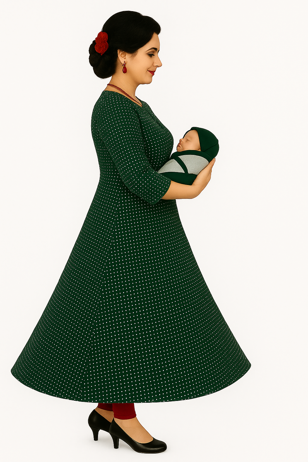 Maternity Feeding Kurta for Women | Cotton Blend Nursing Dress with Concealed Vertical Zippers for Easy Breastfeeding | Comfortable and Stylish Pregnancy Wear - XL & XXL